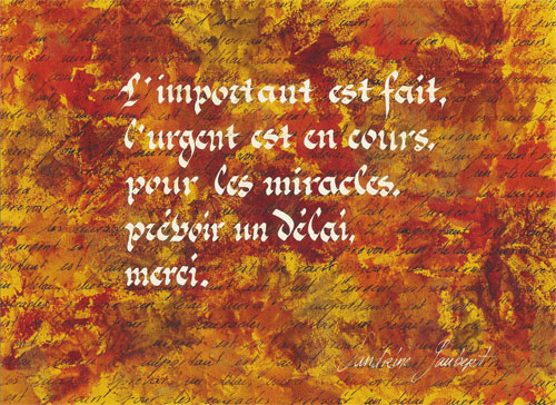 L'important est fait